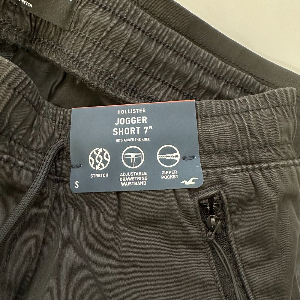 Men's Hollister Twill Cargo Jogger Short 7'' S - Picture 4 of 5